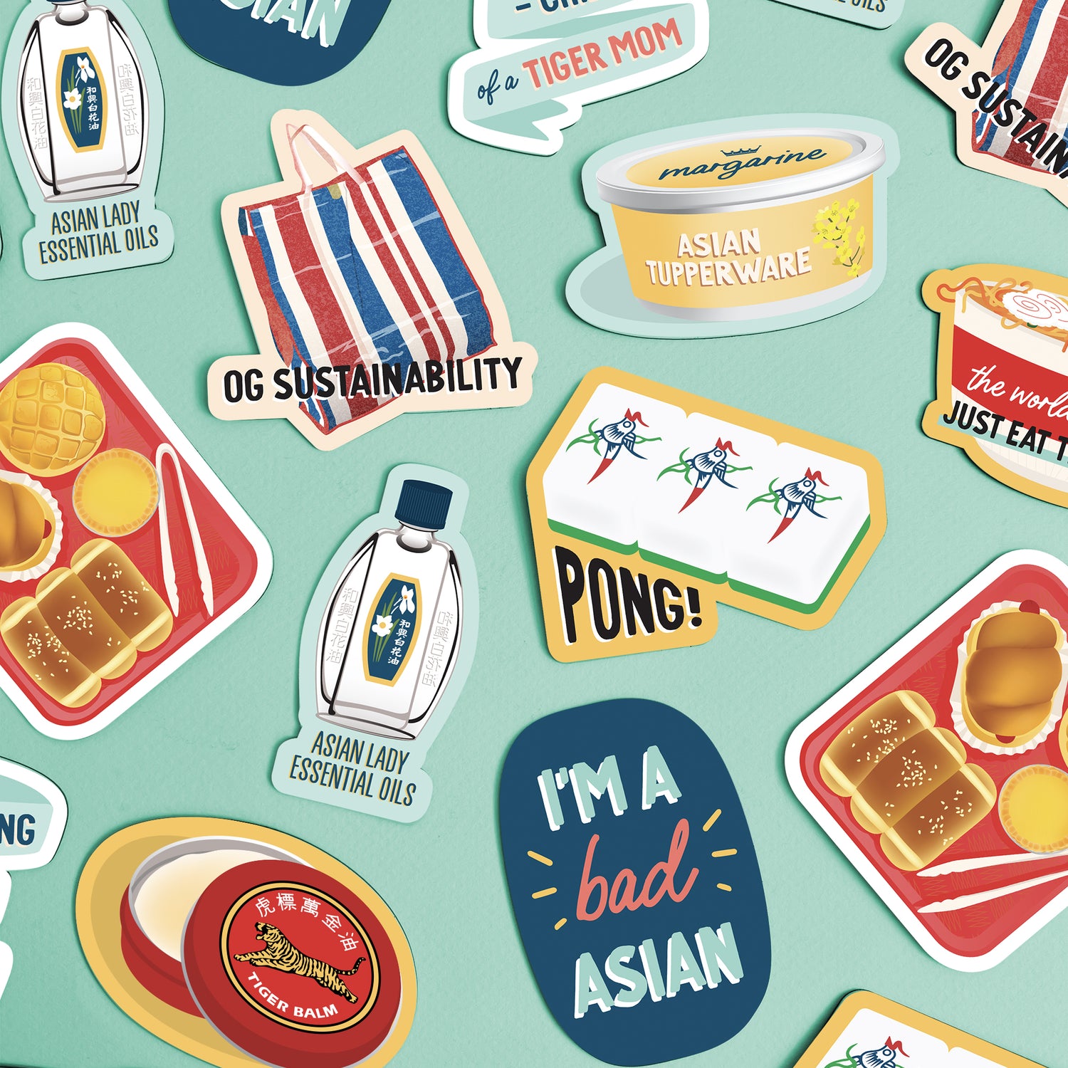 Asian-themed magnets by I&