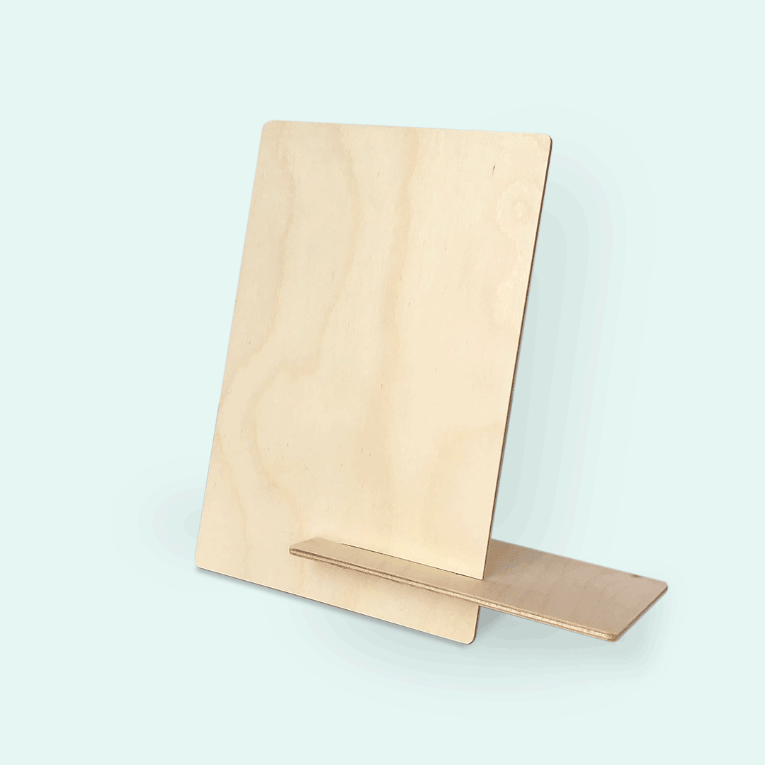 Wood calendar easel
