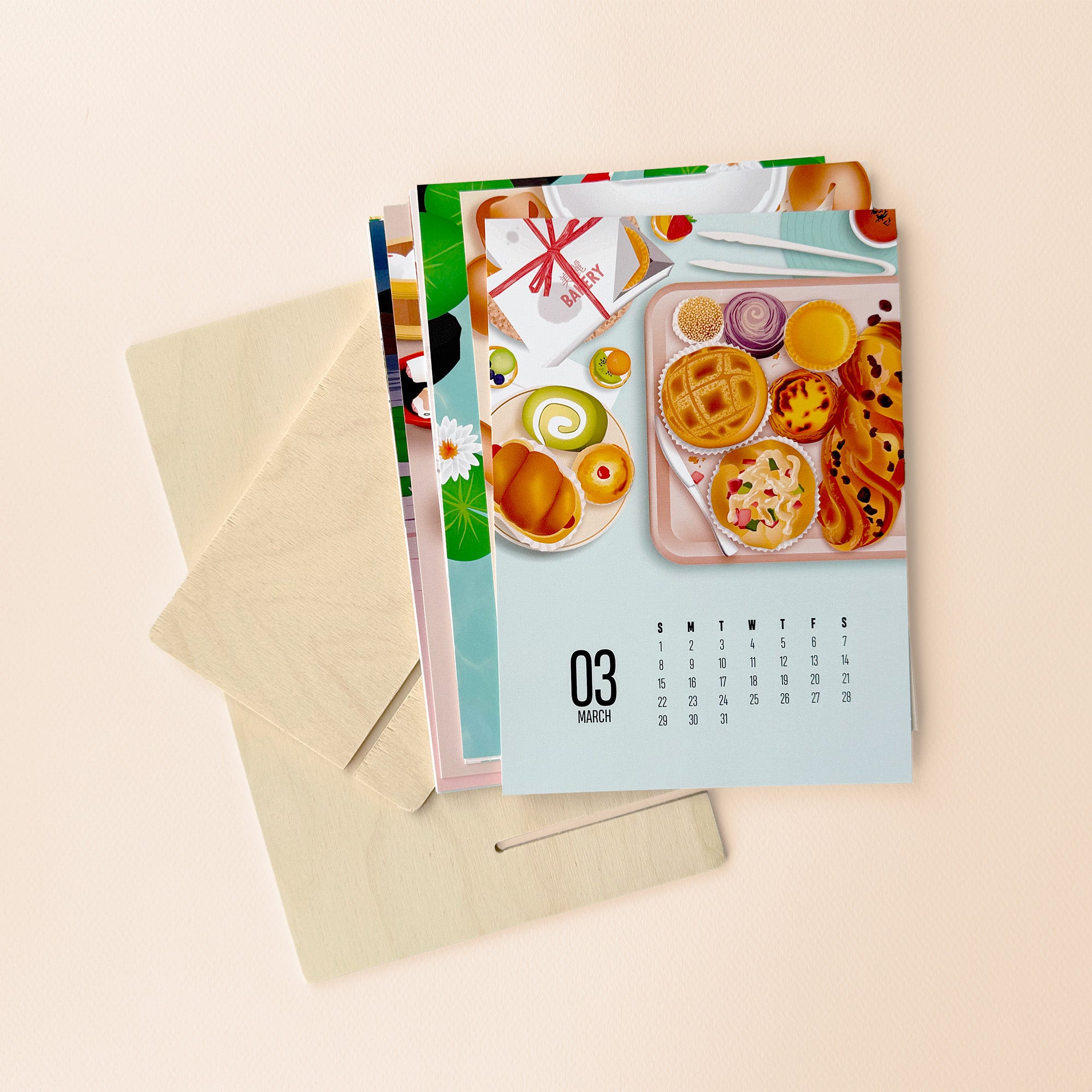 2026 Asian everyday scenes 12 month calendar by I&