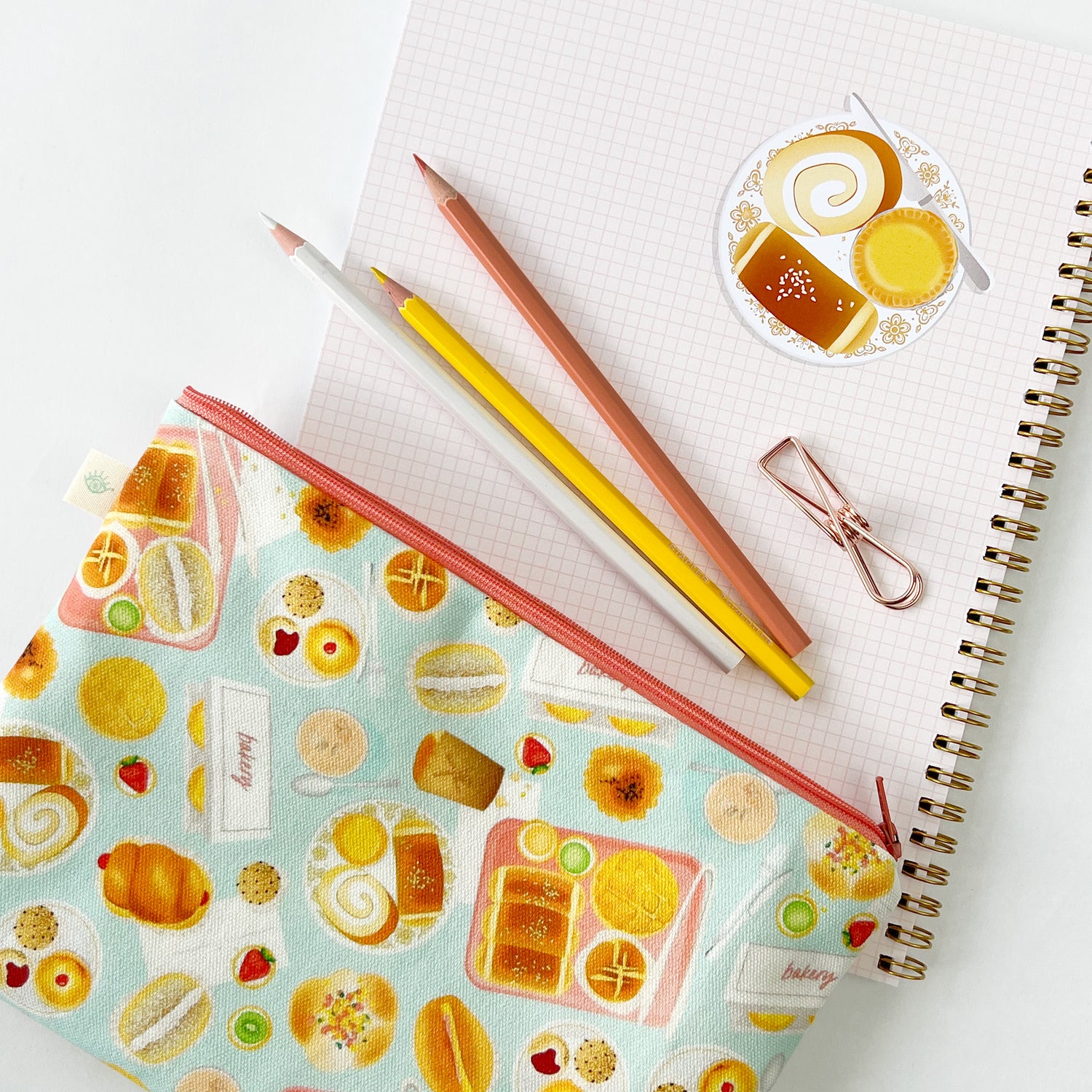 Chinese bakery zipper pouch by I&