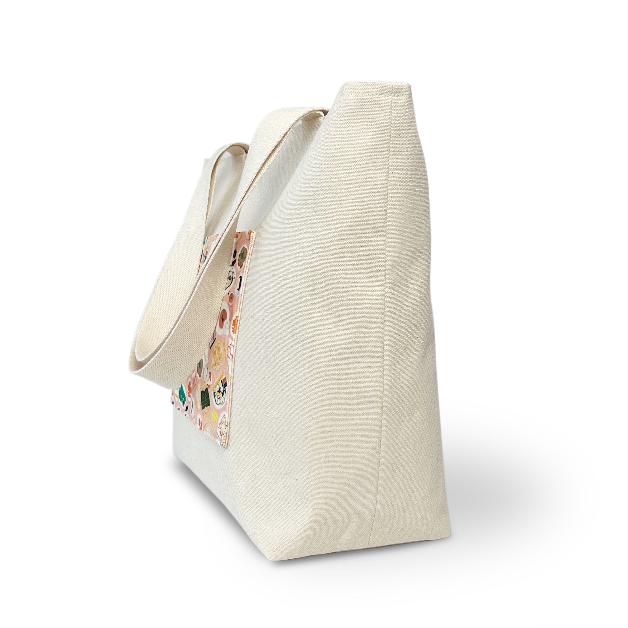 Dim sum pattern canvas tote bag by I&