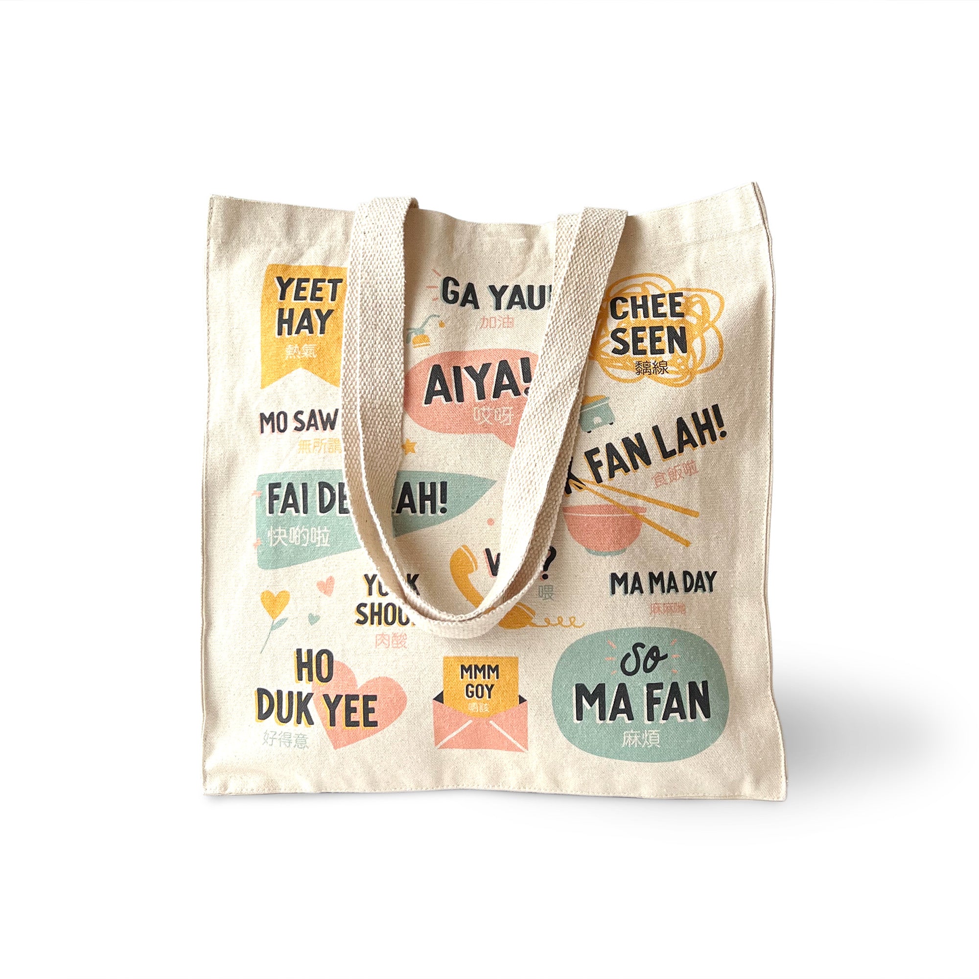 Cantonese sayings tote bag