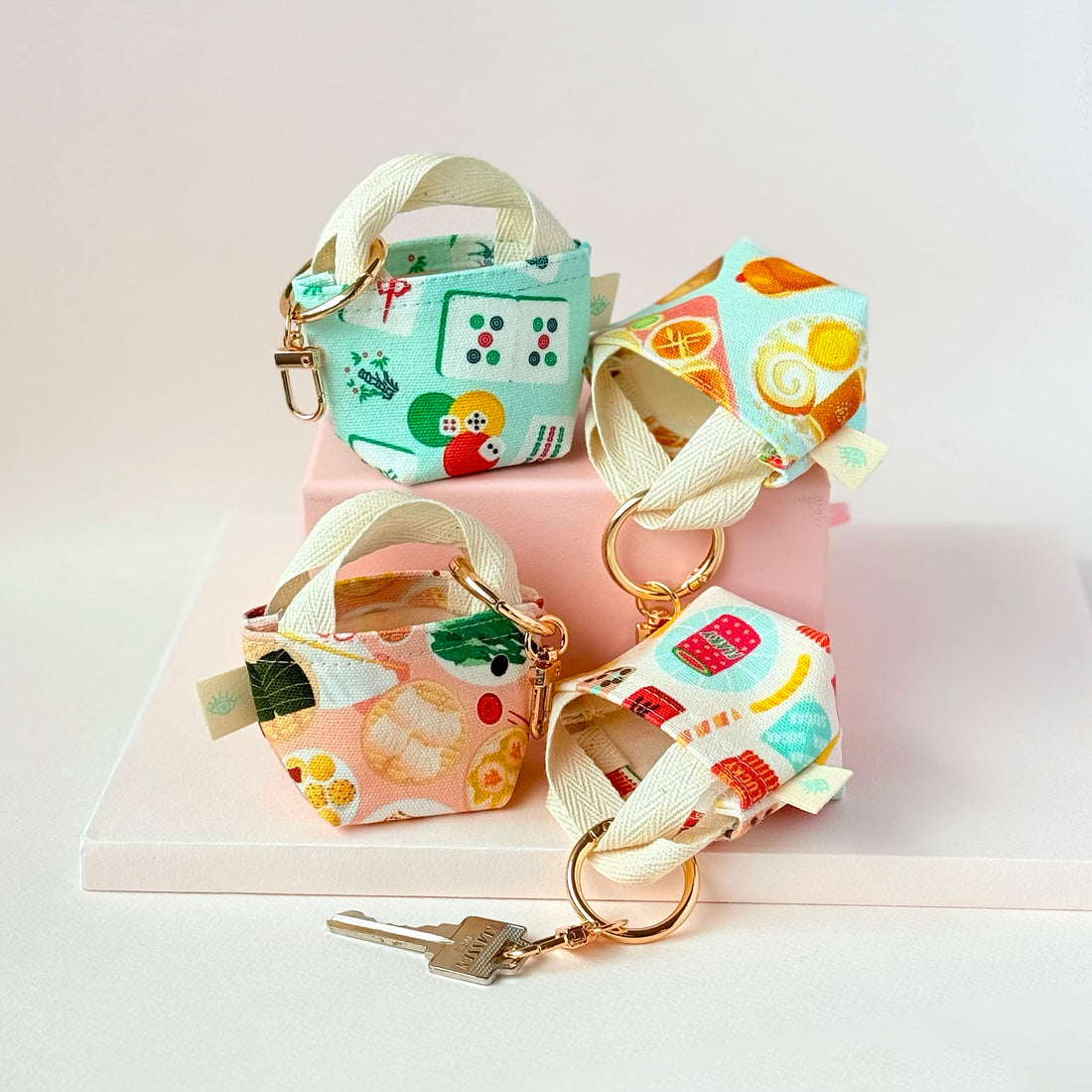 Mini tote keychains by I&