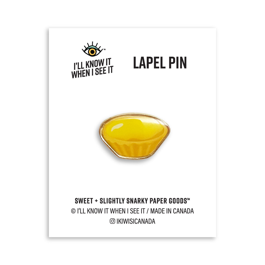 Egg tart lapel pin by I&