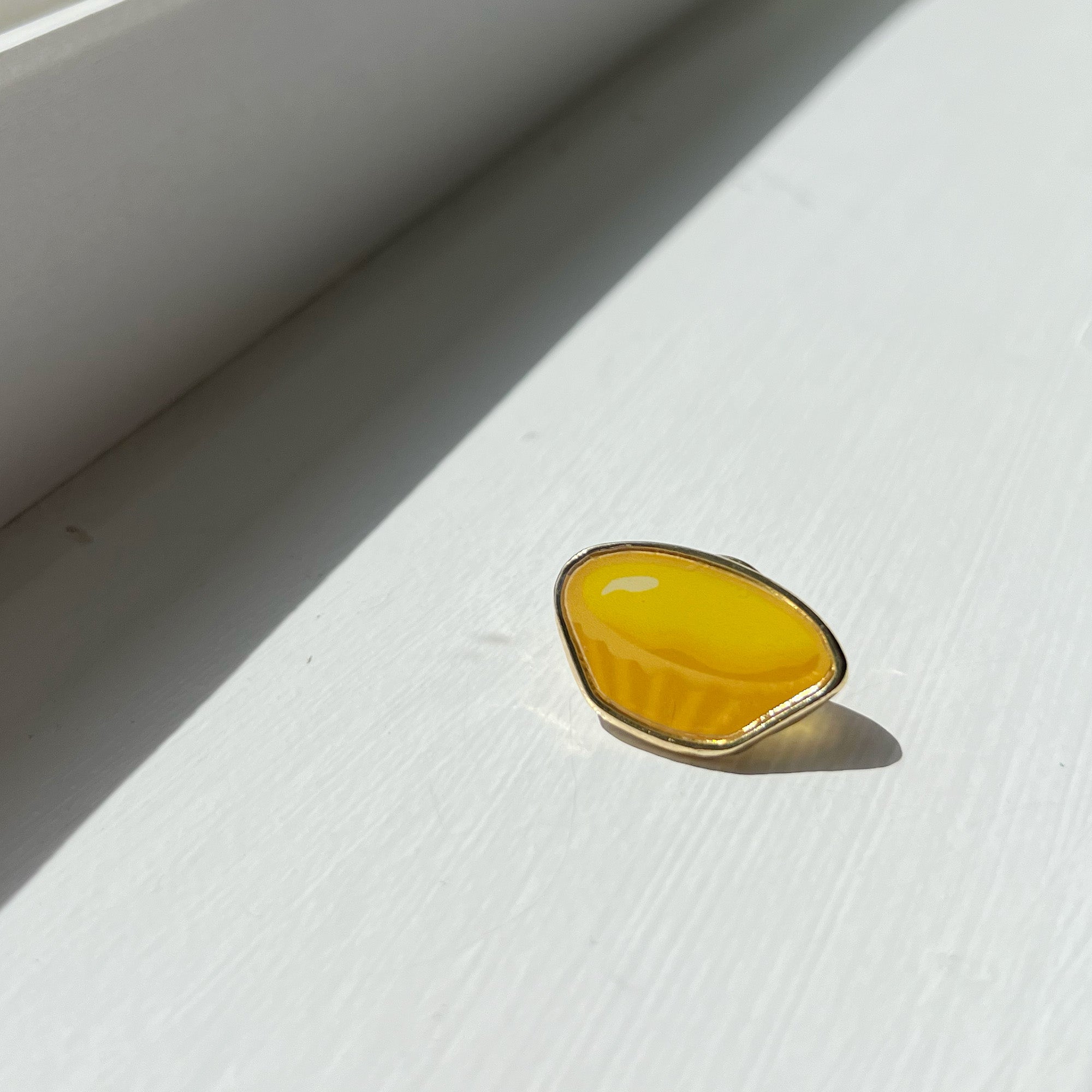 Egg tart lapel pin by I&