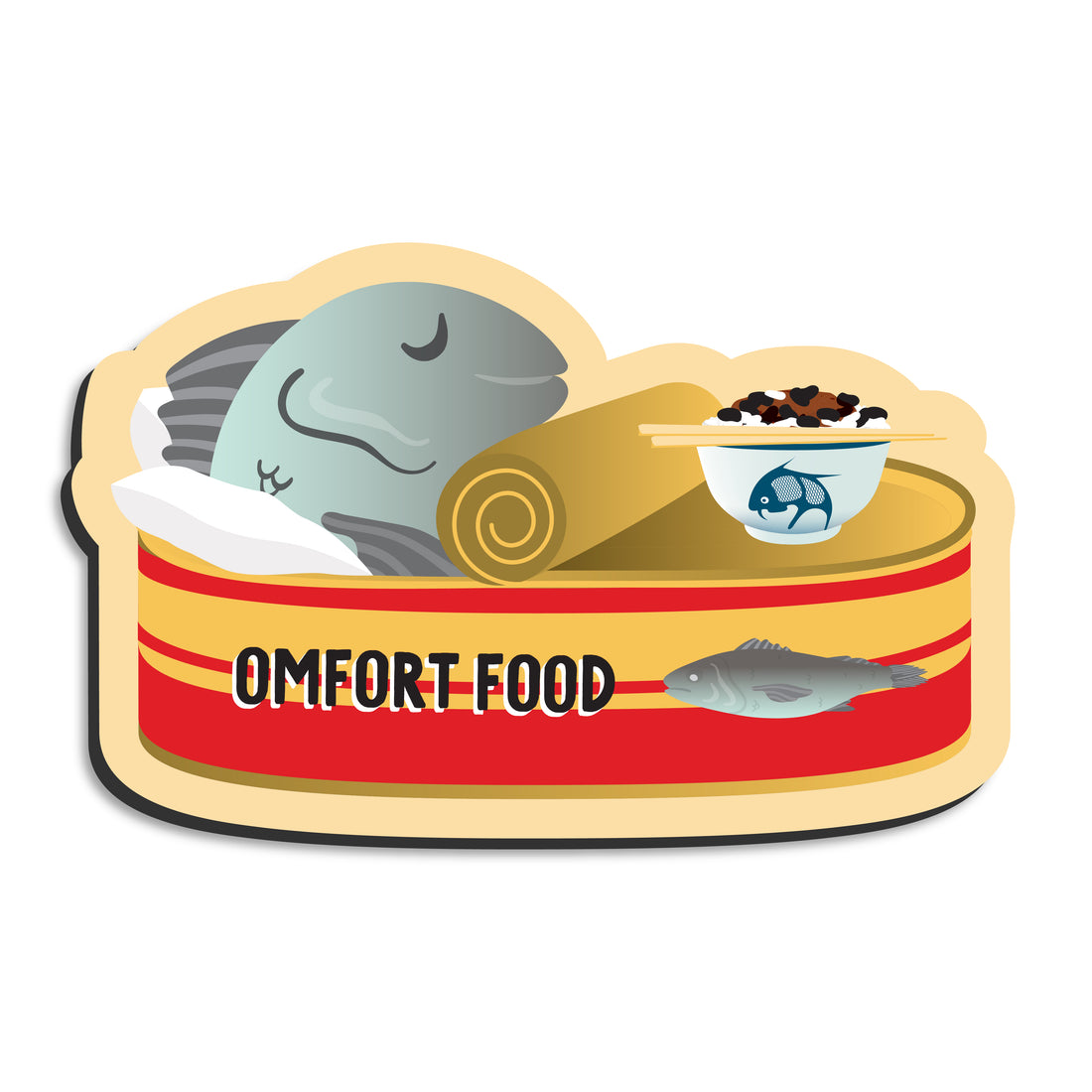 Dace fish tin comfort food magnet by I&