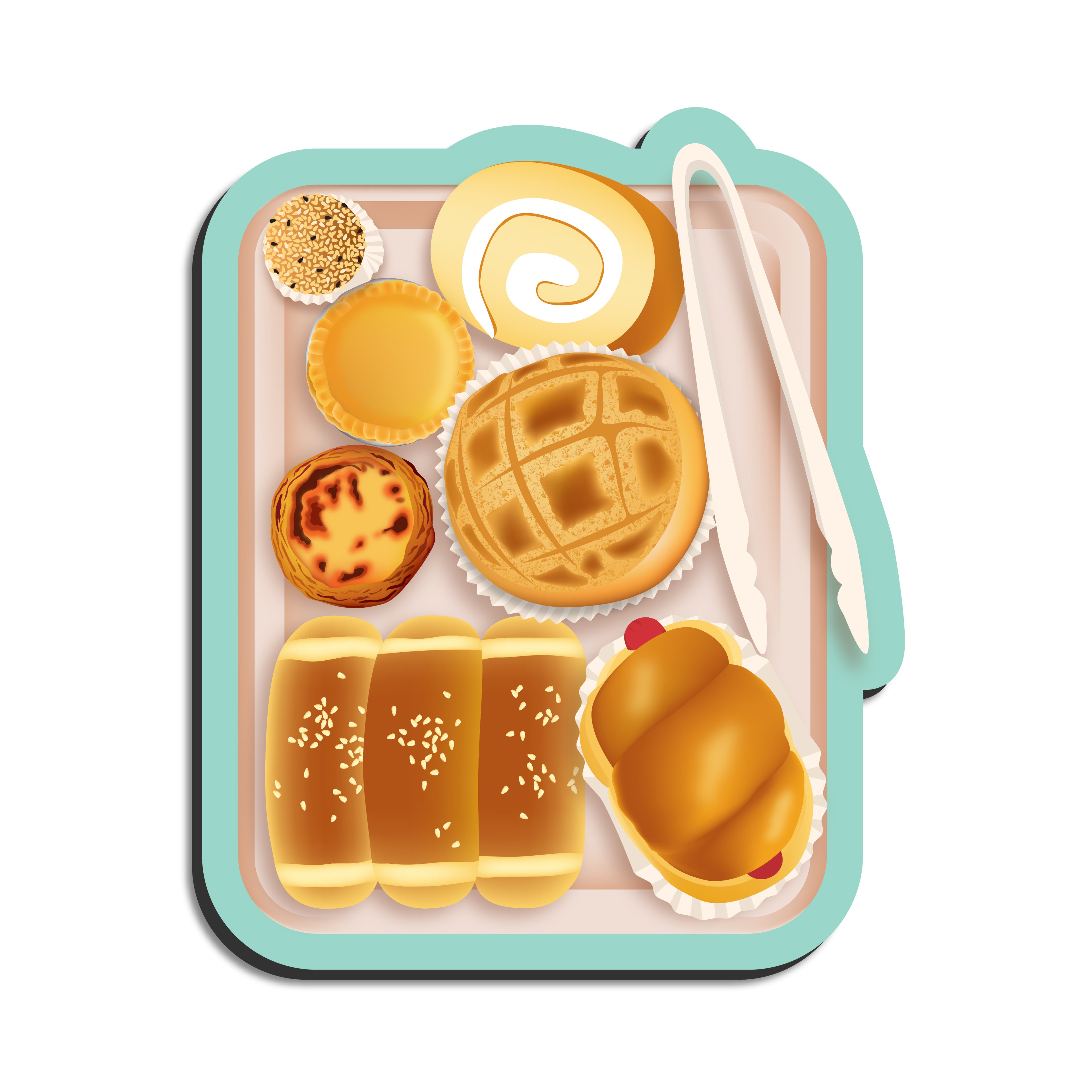 Chinese bakery tray magnet by I&