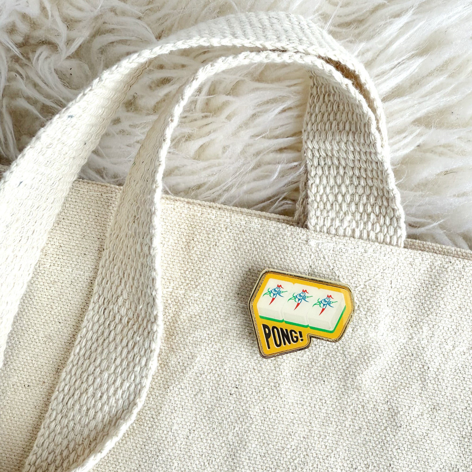 Mahjong pong lapel pin by I&