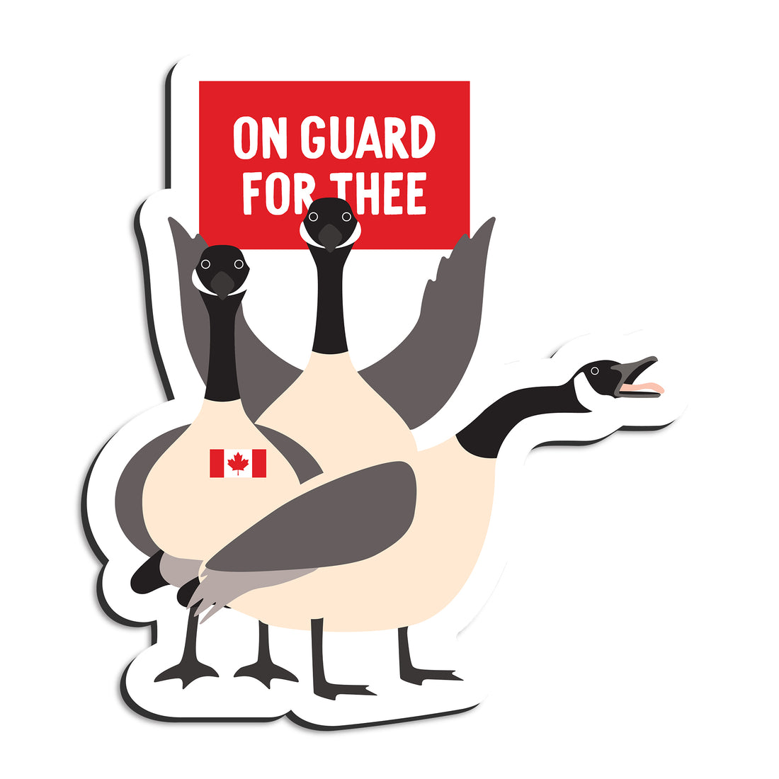 On guard for thee Canadian geese magnet