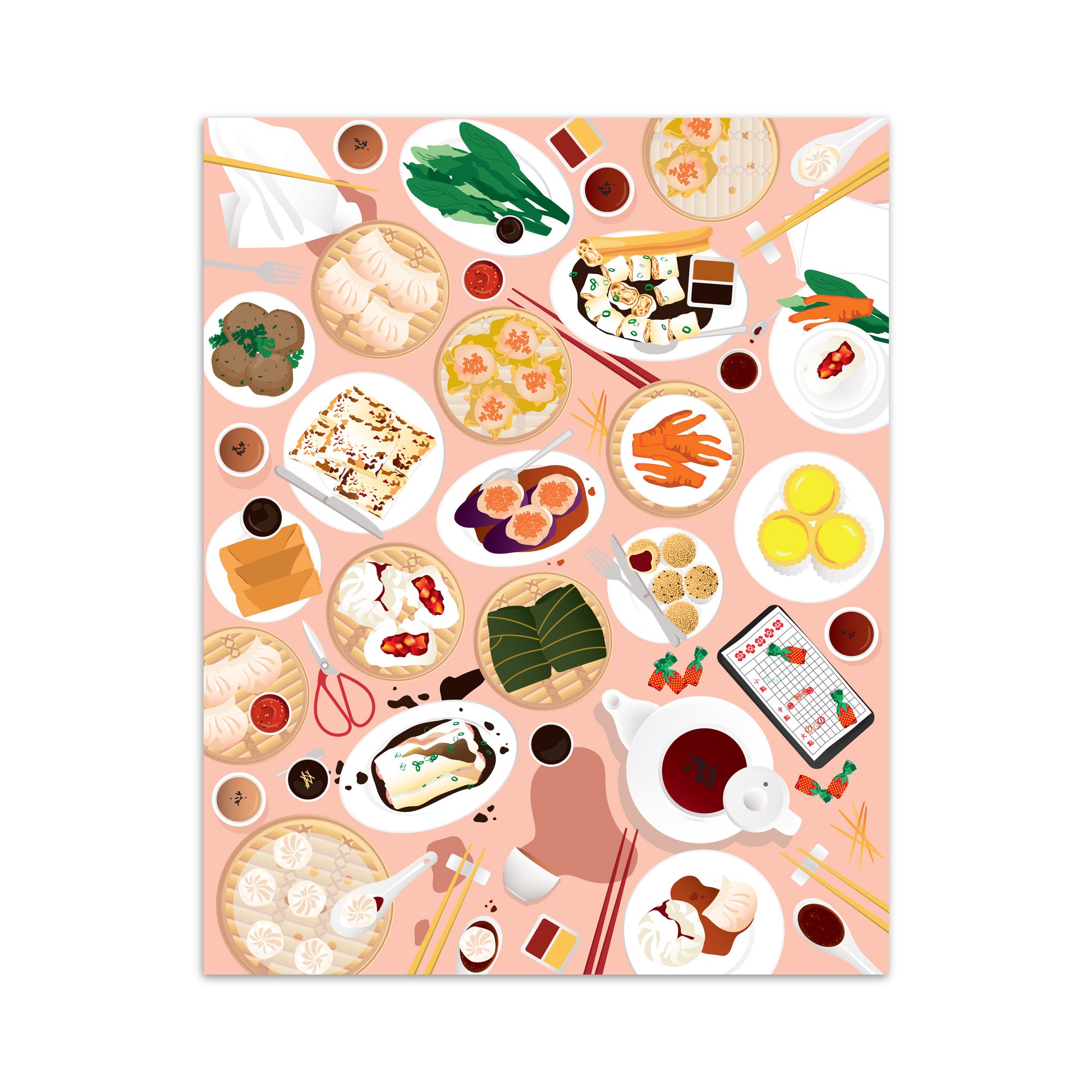 Dim sum 8 x 10 art print by I&