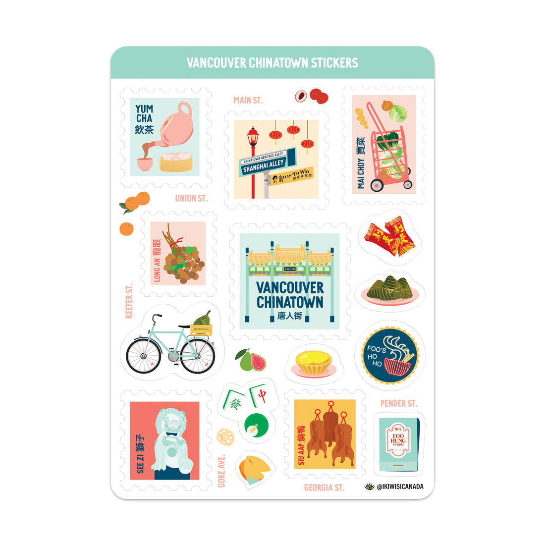 Vancouver Chinatown sticker sheet by I&