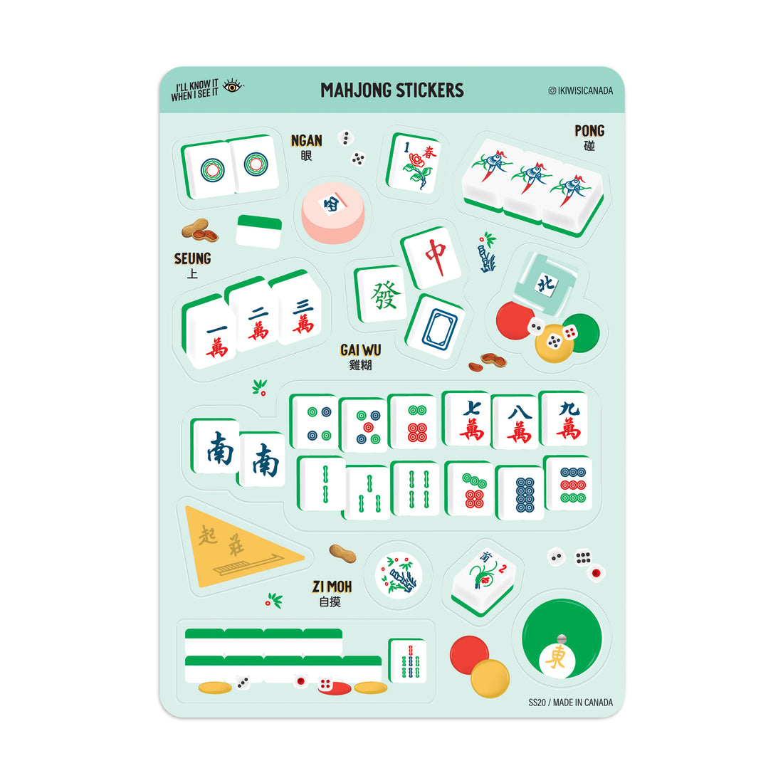 Mahjong sticker sheet by I&