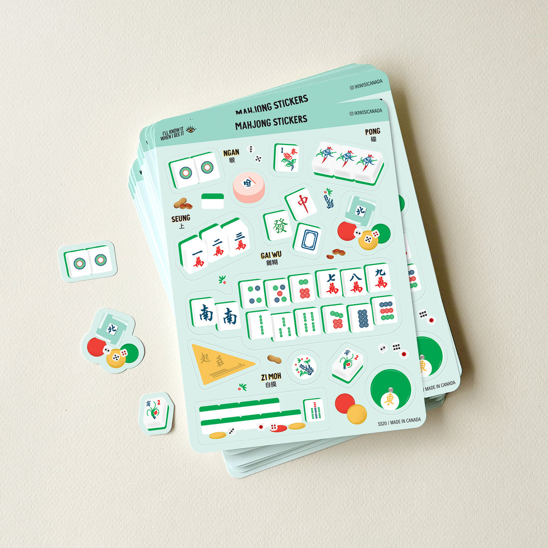 Mahjong sticker sheet by I&