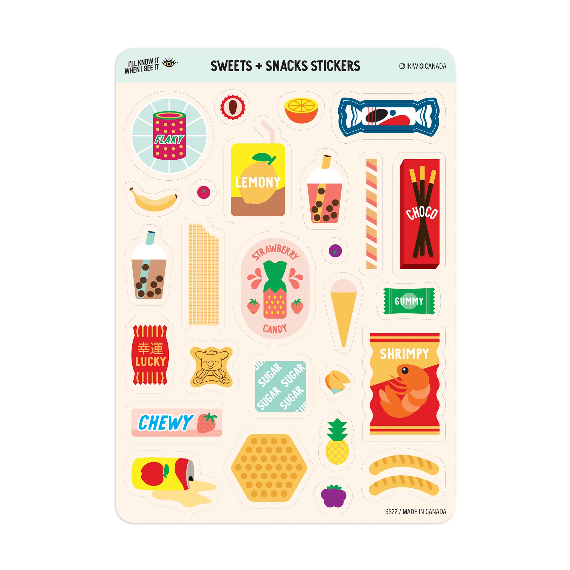 Sweets and snacks sticker sheet by I&