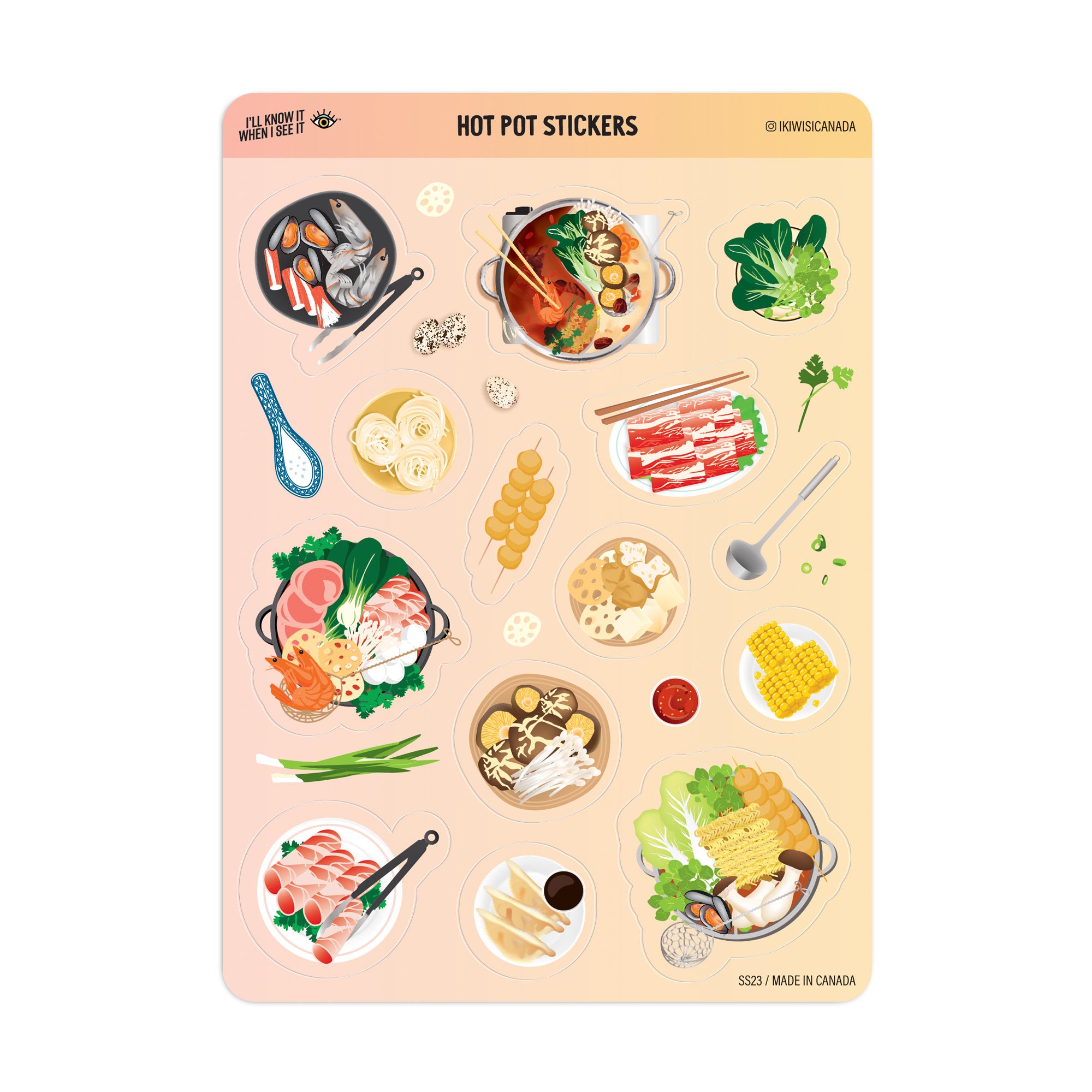 Hot pot sticker sheet by I&