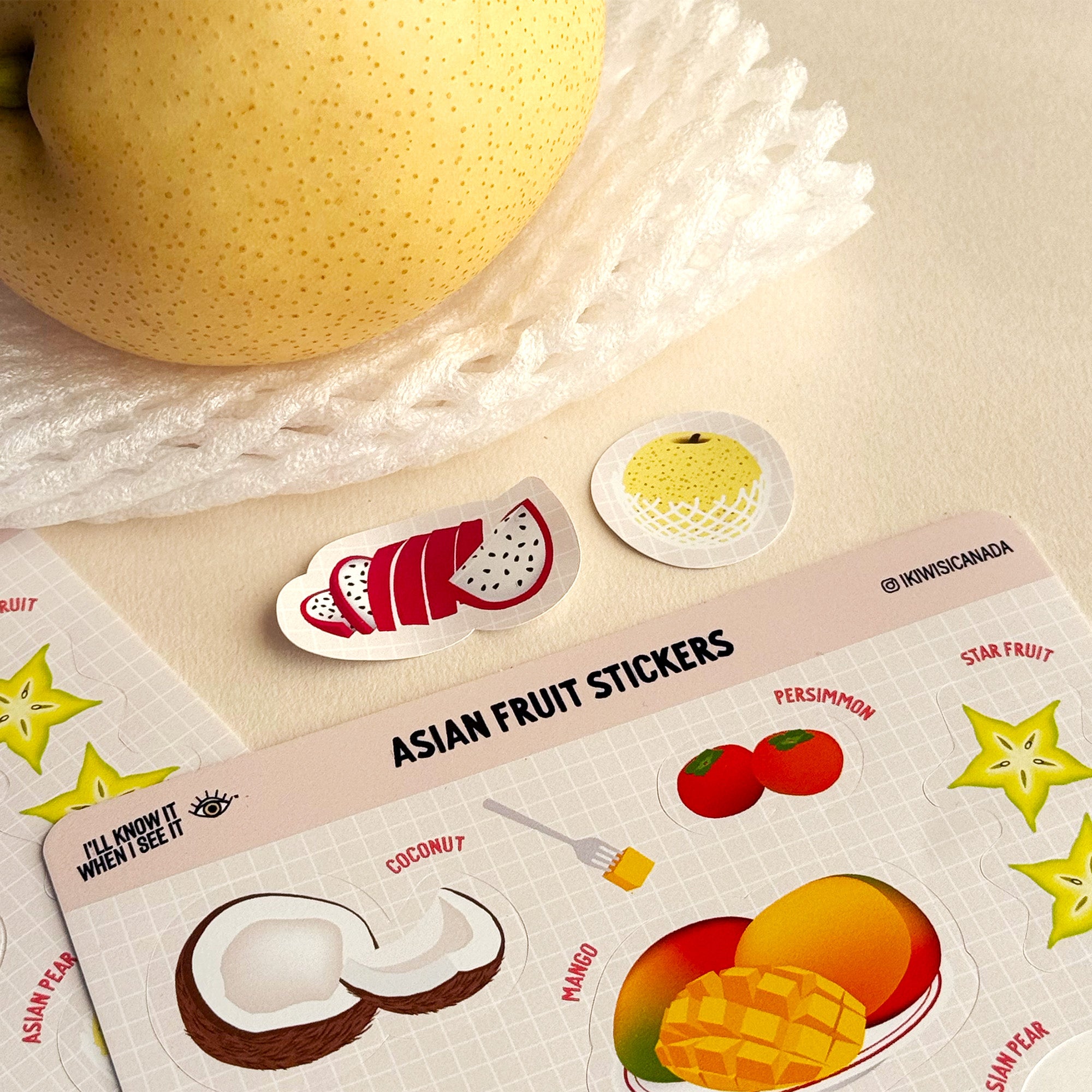 Asian fruit sticker sheet by I&