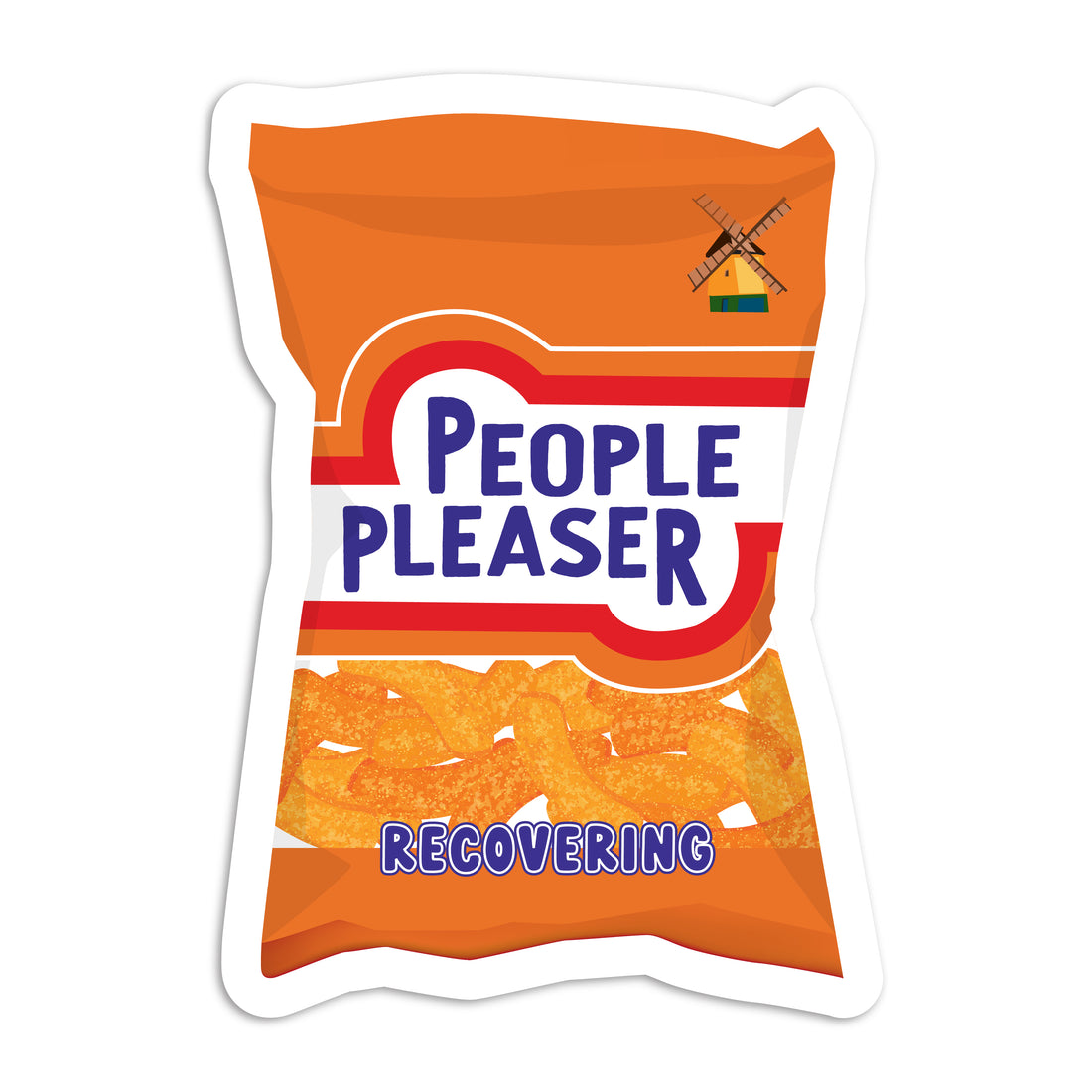 People pleaser cheesies vinyl sticker by I&