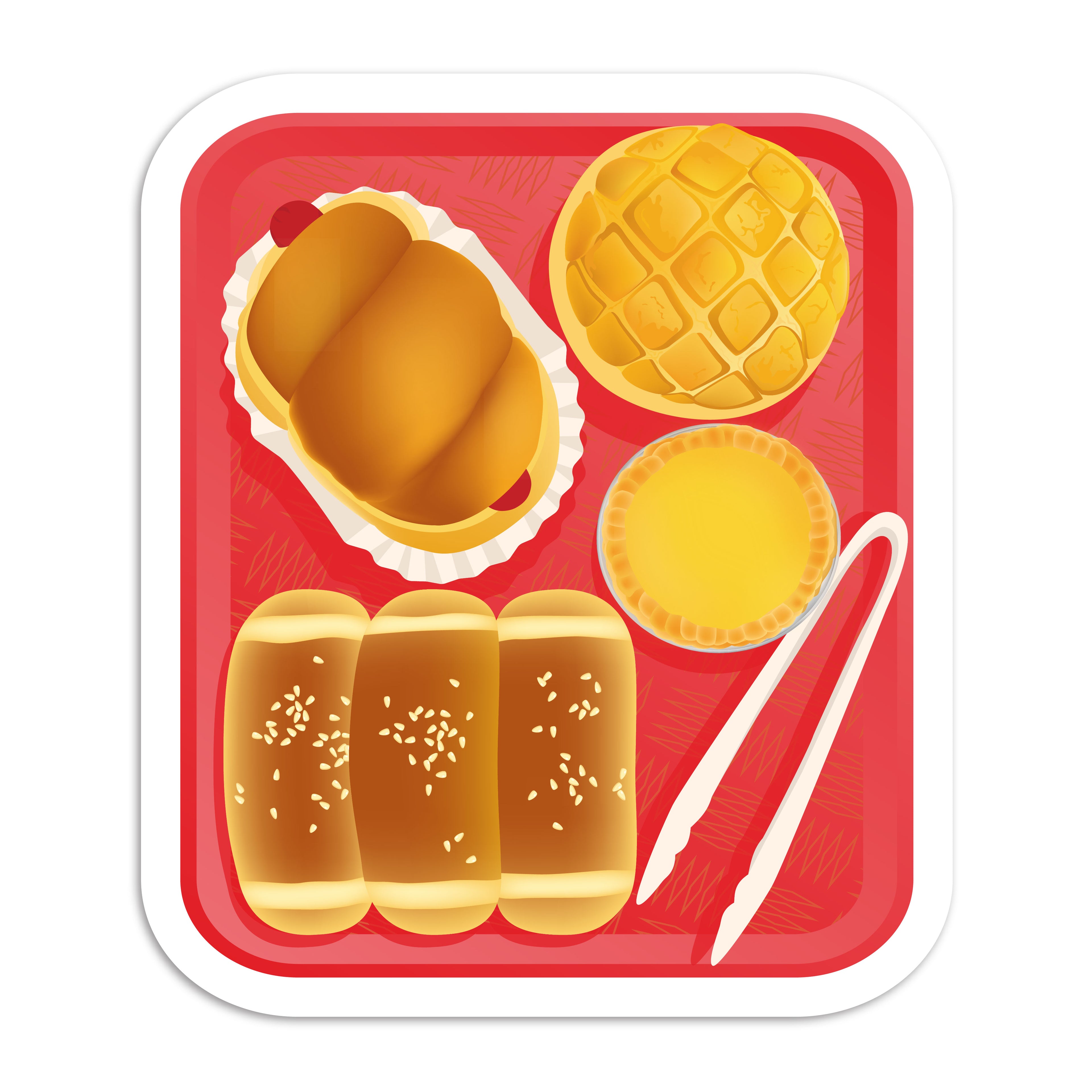 Chinese bakery tray vinyl sticker by I&