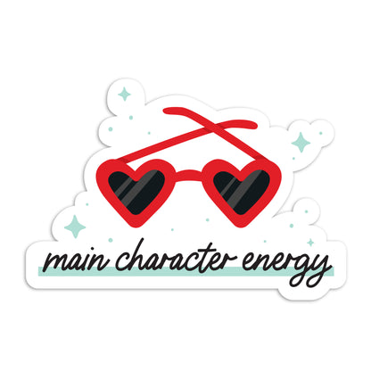Main character energy vinyl sticker