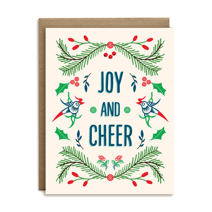 Joy and cheer mahjong holiday greeting card by I&
