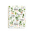 Coil bound lined notebook with plant illustrations