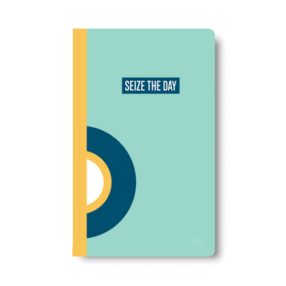 Seize the day, stay in bed double-sided notebook