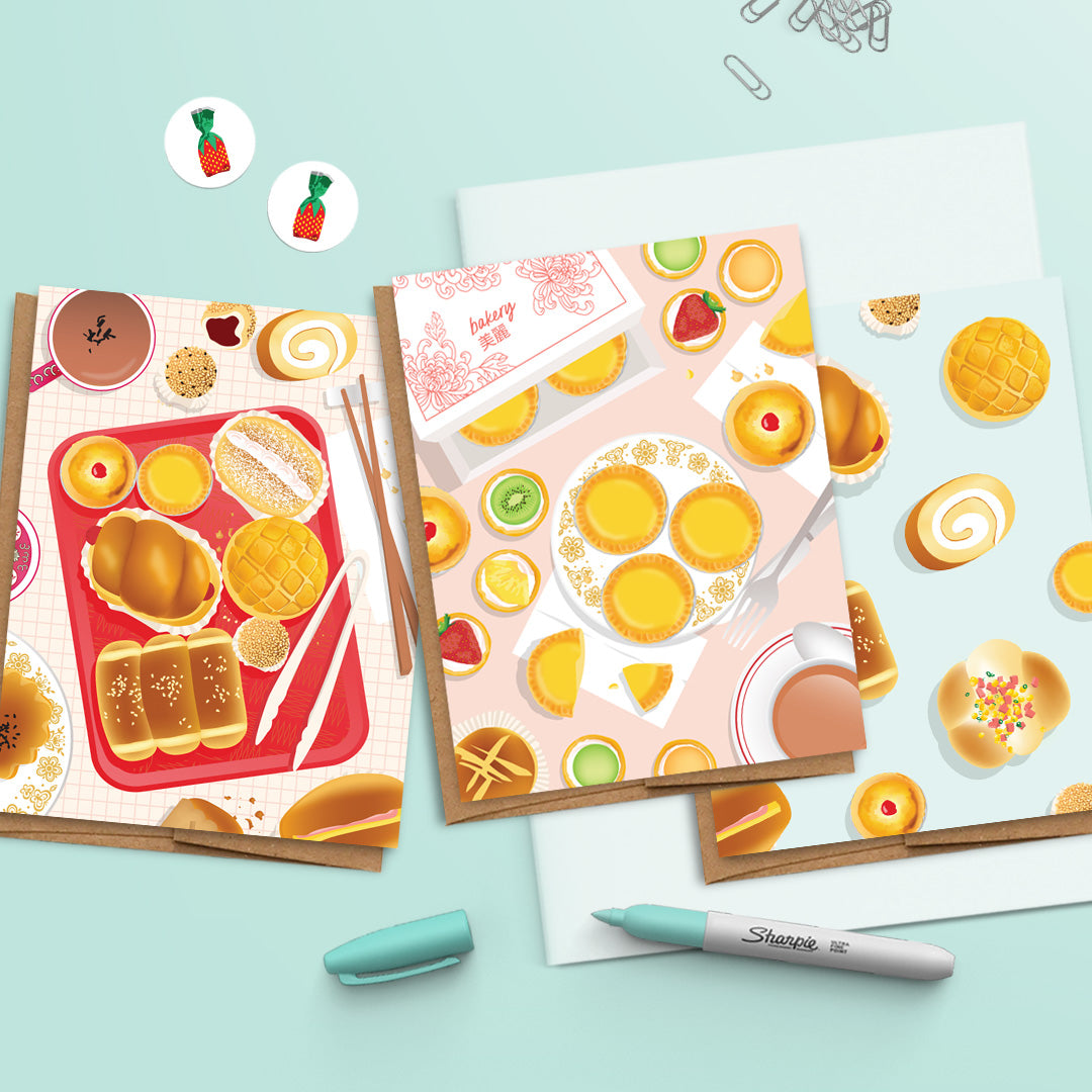 Chinese Bakery Assorted Card Set