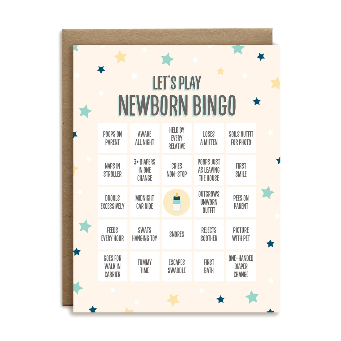 Newborn bingo baby greeting card by I&