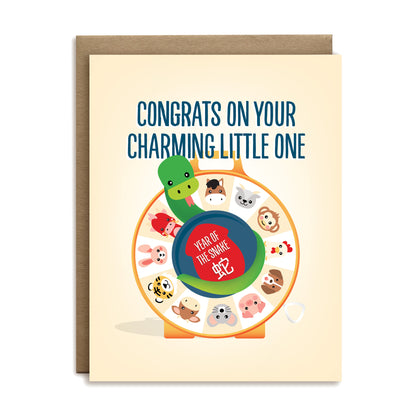 Congrats on your charming little one, Year of the snake baby card by I&