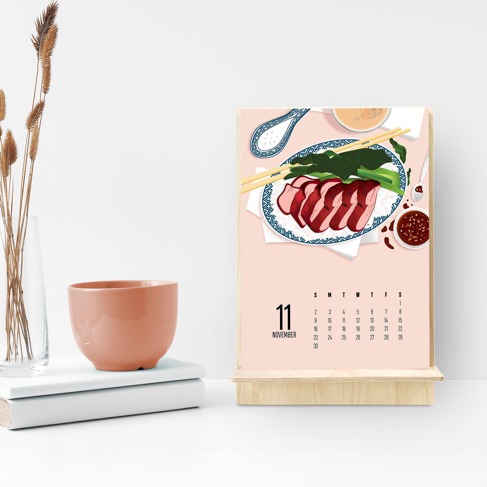 2025 everyday Asian scenes 12 month desk calendar by I&