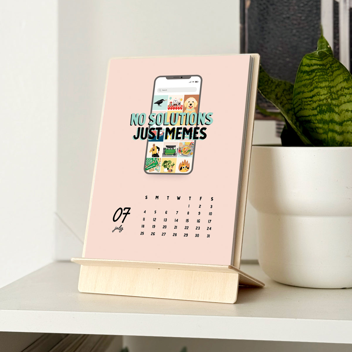 Sweet + slightly snarky 2027 desktop calendar by I&