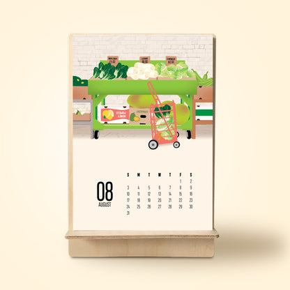 2025 everyday Asian scenes 12 month desk calendar by I&