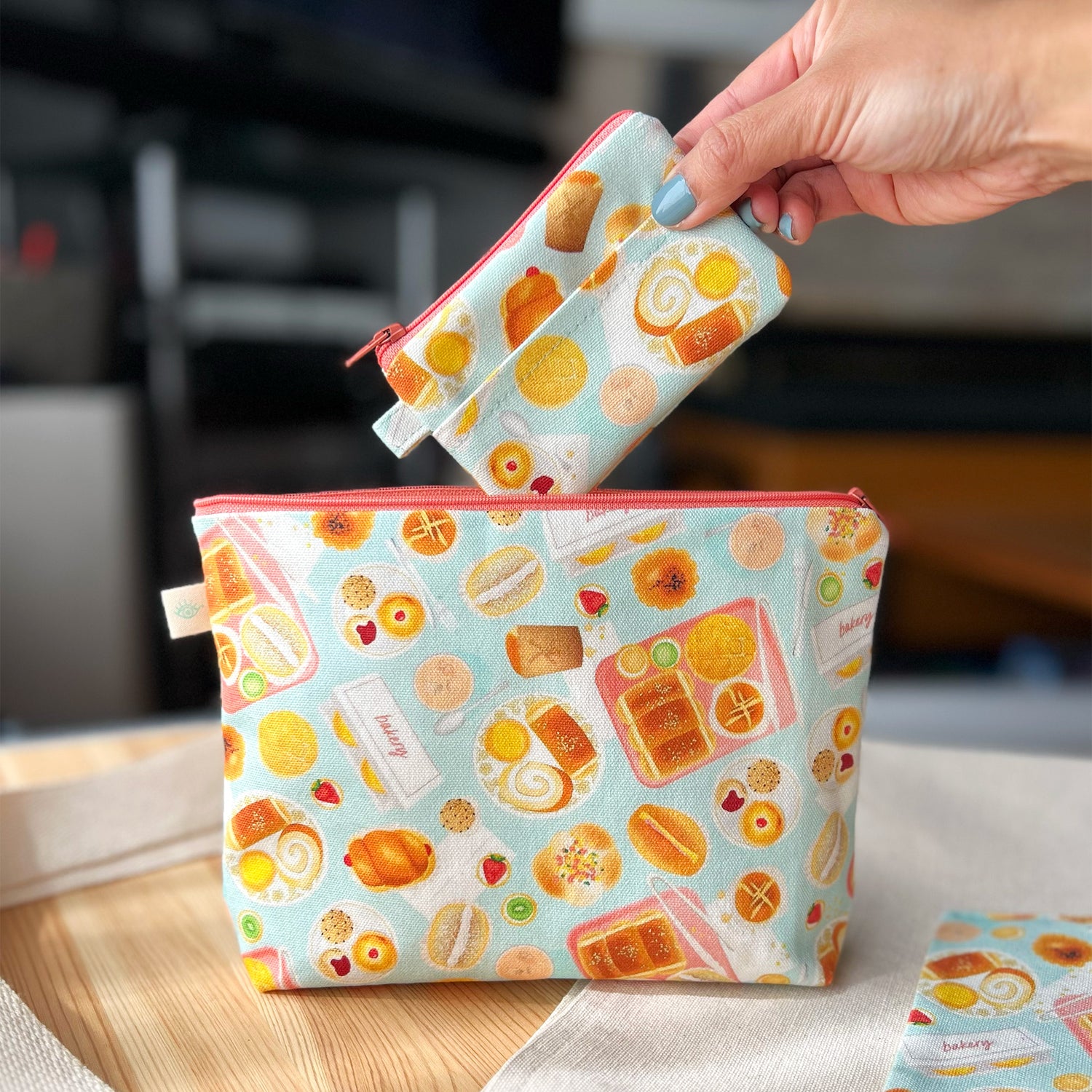 Chinese bakery zipper pouch with matching coin purse by I'll Know It When I See It