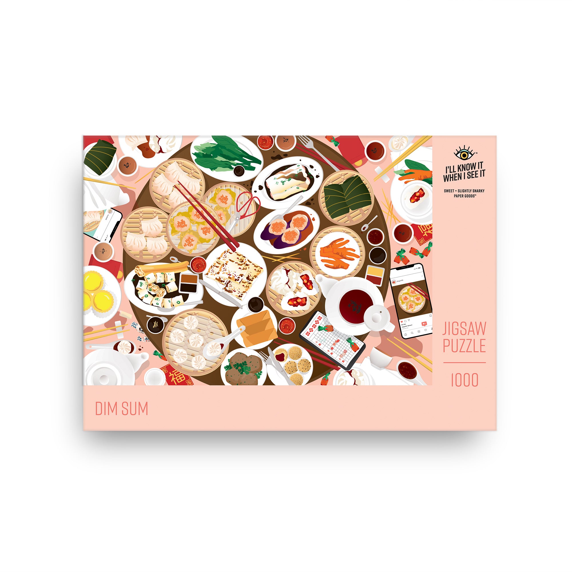 Puzzle of a dim sum table