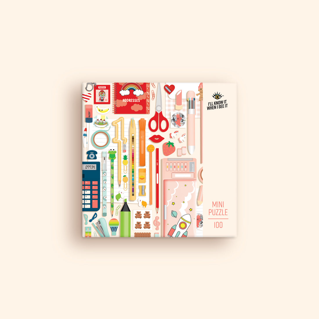 Retro stationery mini 100 piece jigsaw puzzle by I&