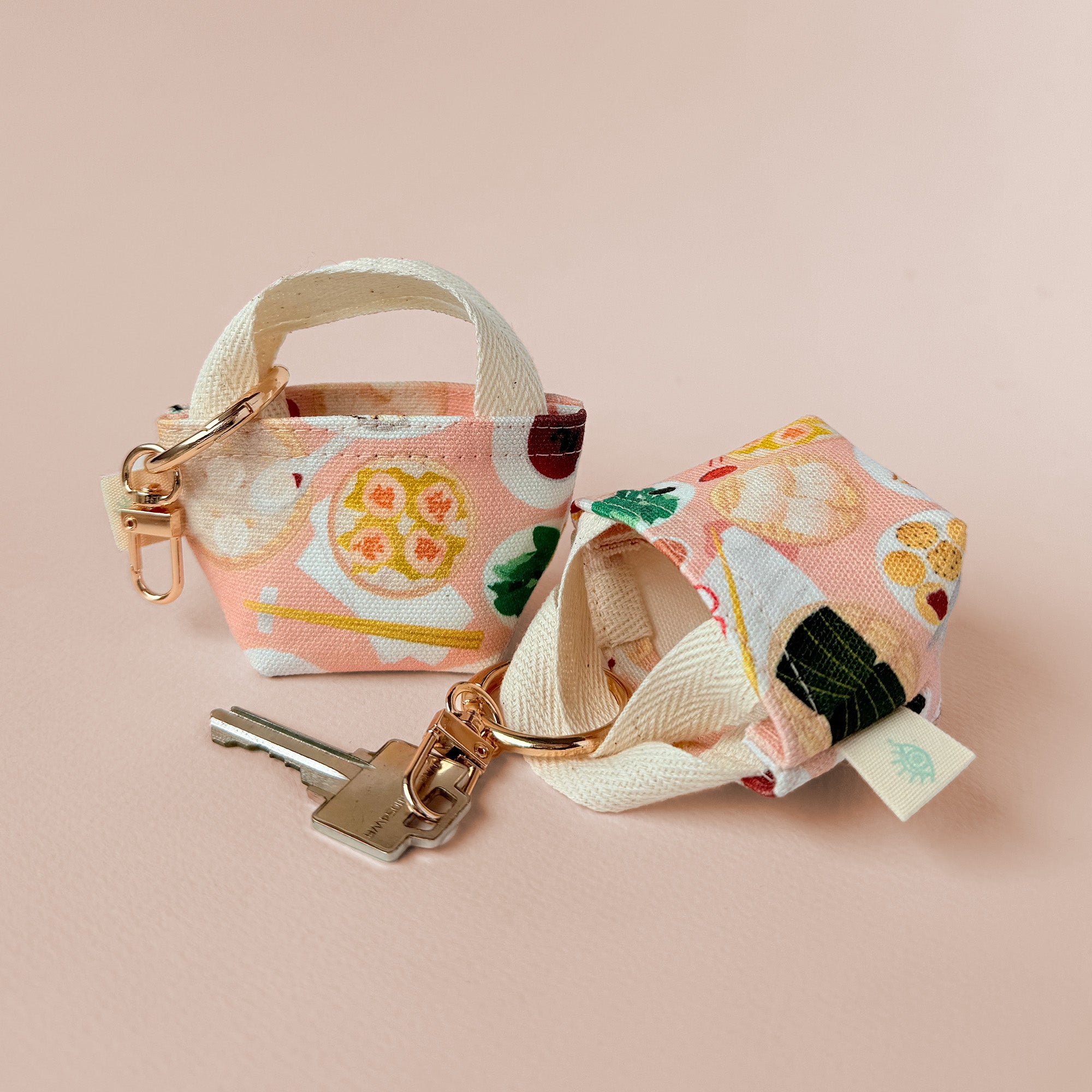Dim sum mini tote keychain by I&