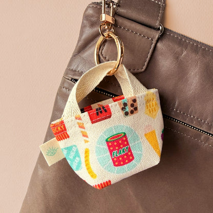 Sweets + snacks mini tote keychain by I&