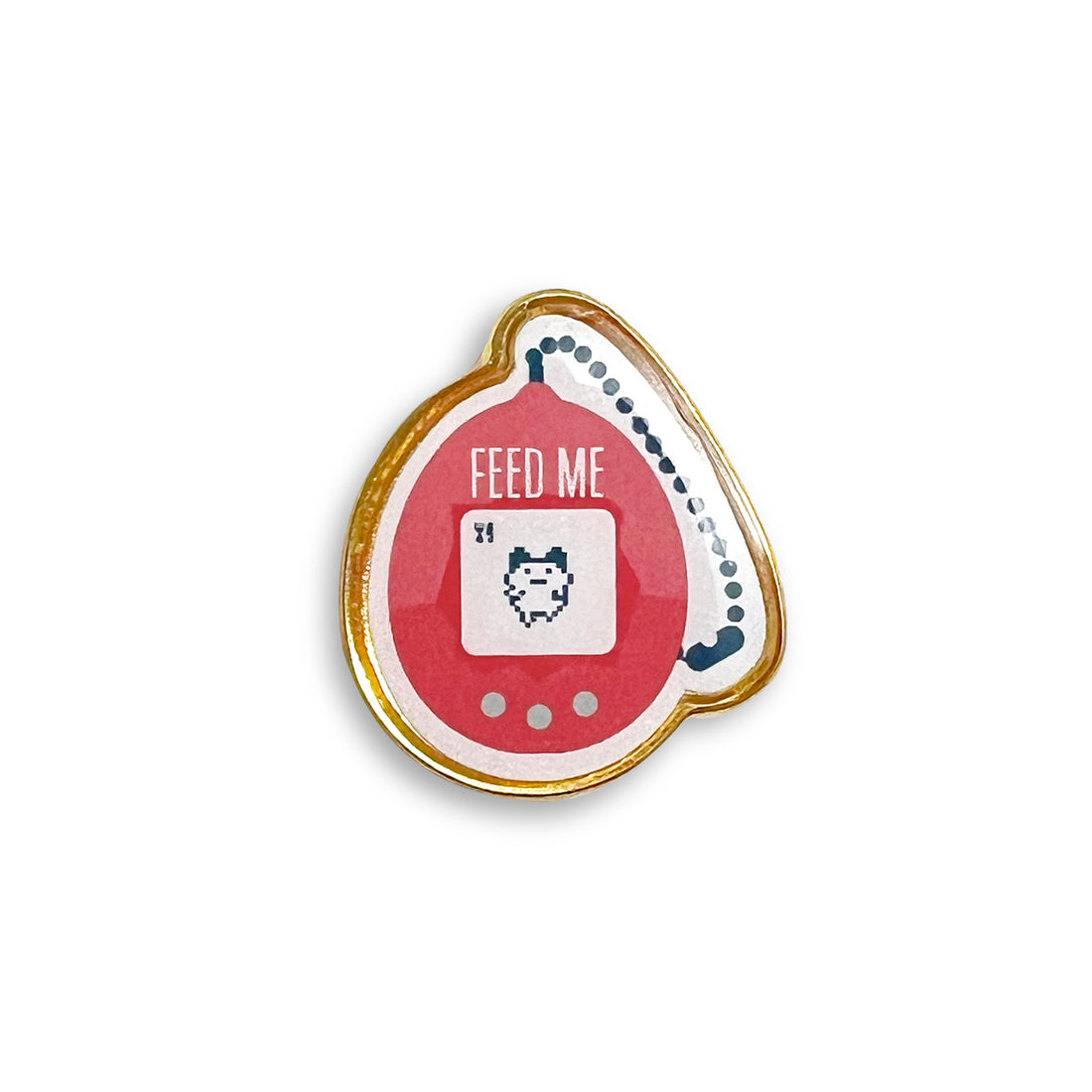 Feed me tamagotchi lapel pin by I&