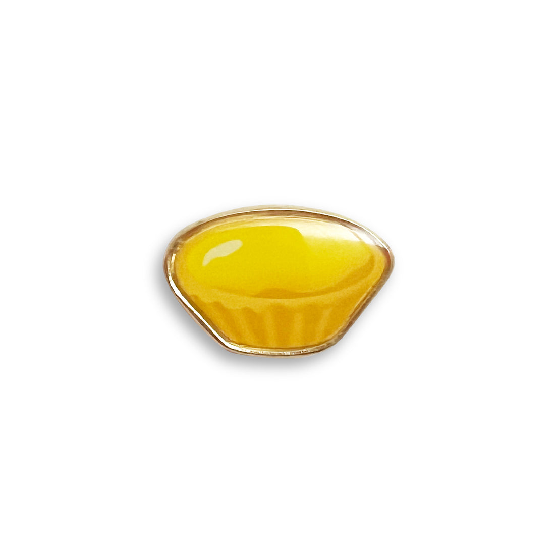 Egg tart lapel pin by I&