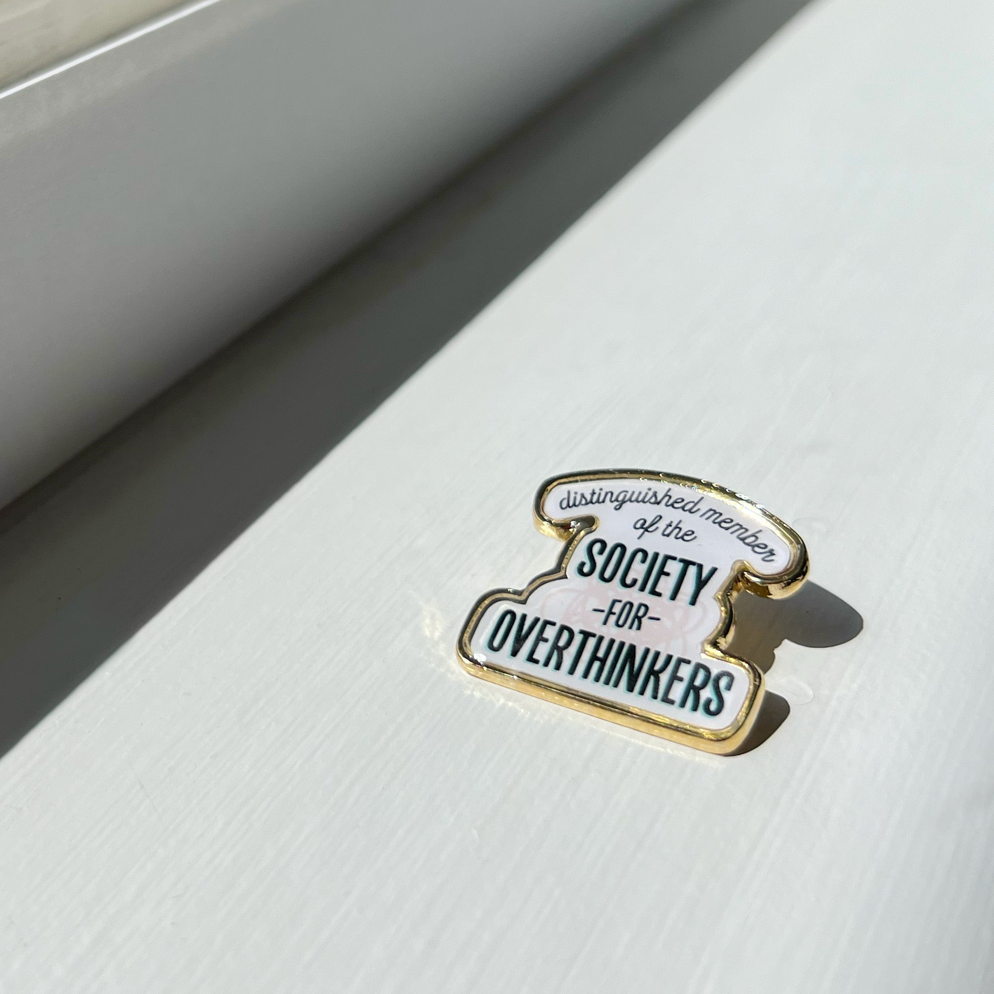 Society for overthinkers lapel pin by I&