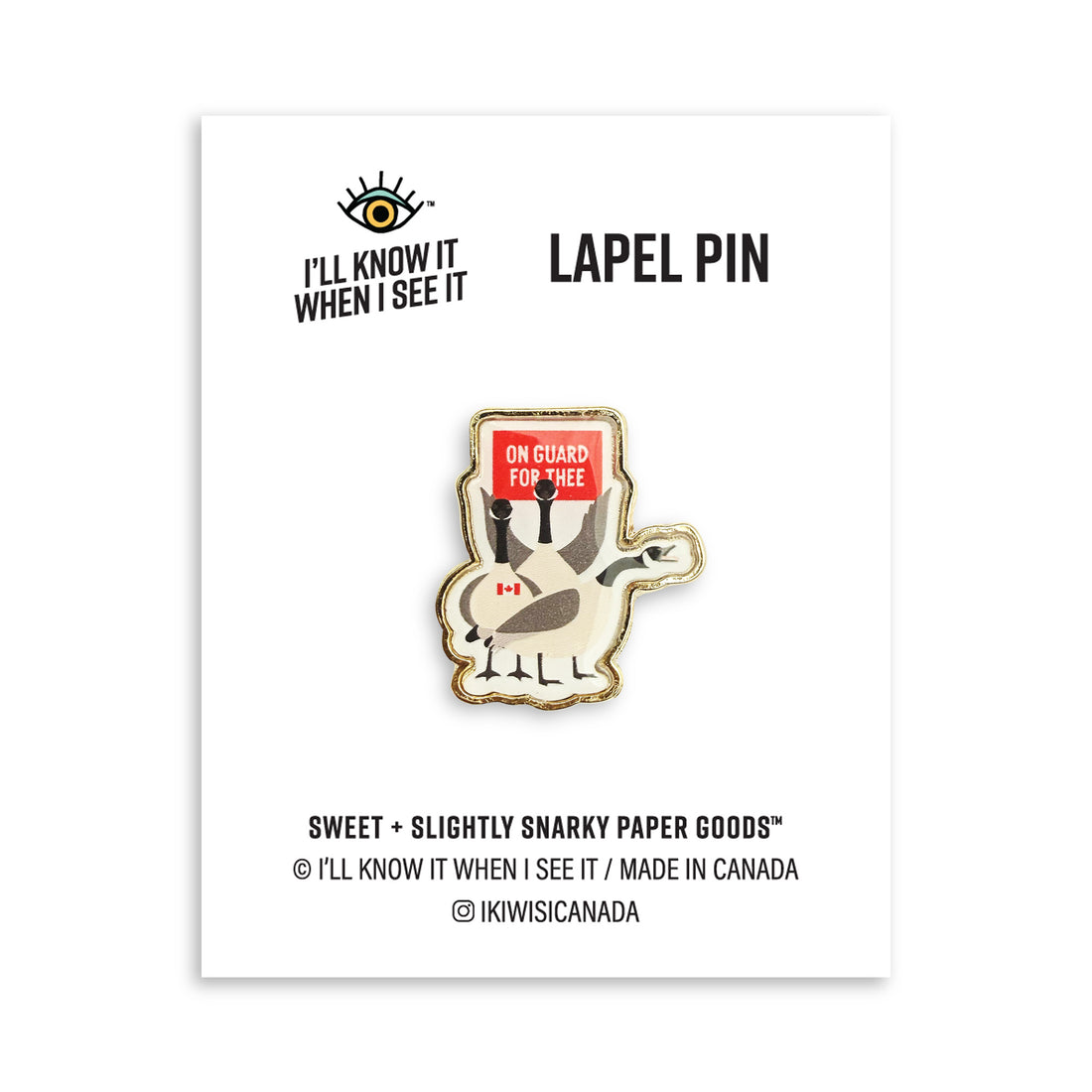 On guard for thee lapel pin by I&