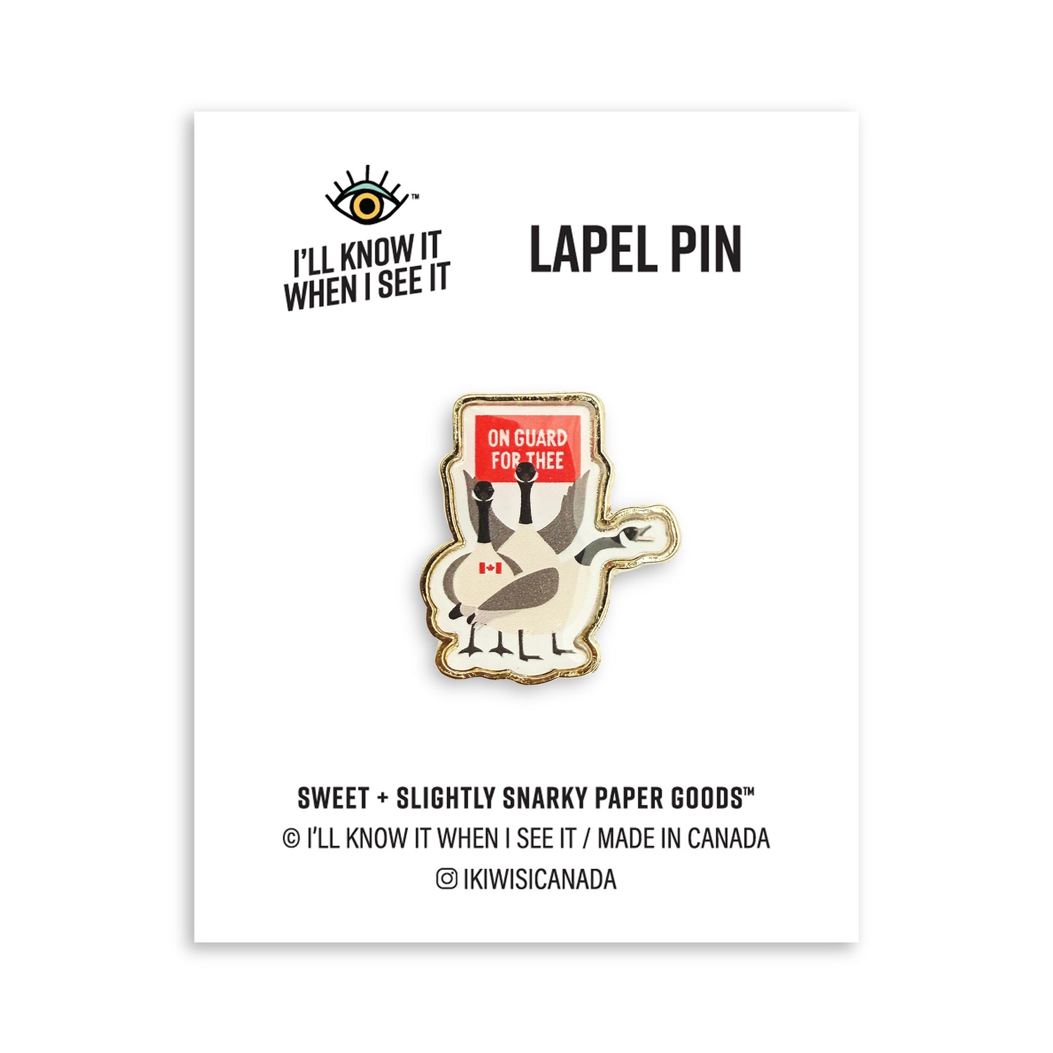 On guard for thee lapel pin by I&