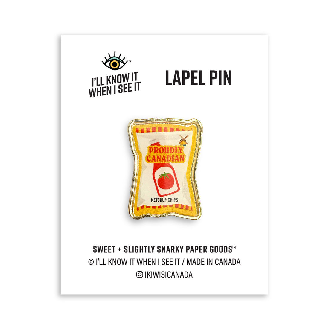 Ketchup chips lapel pin by I&