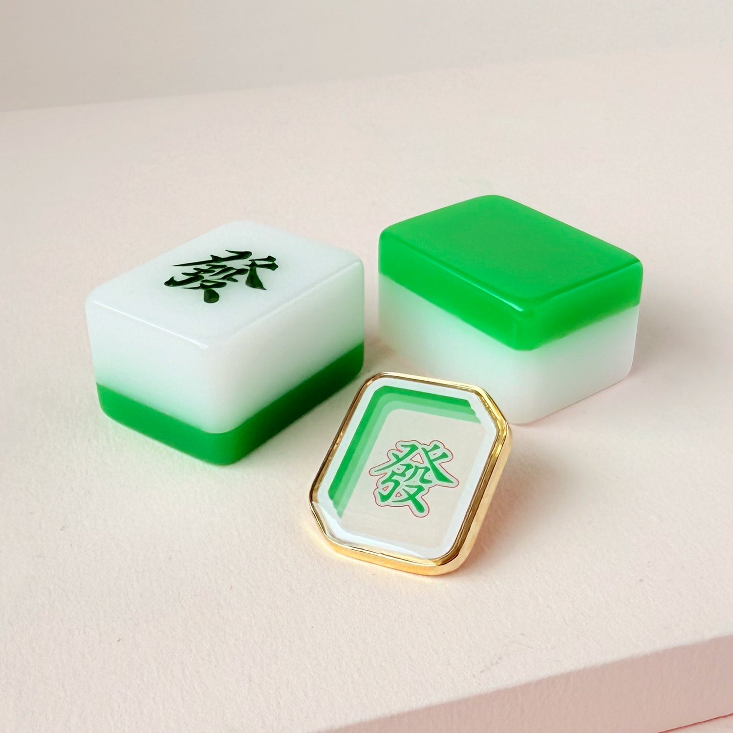 Mahjong fat tile lapel pin by I&