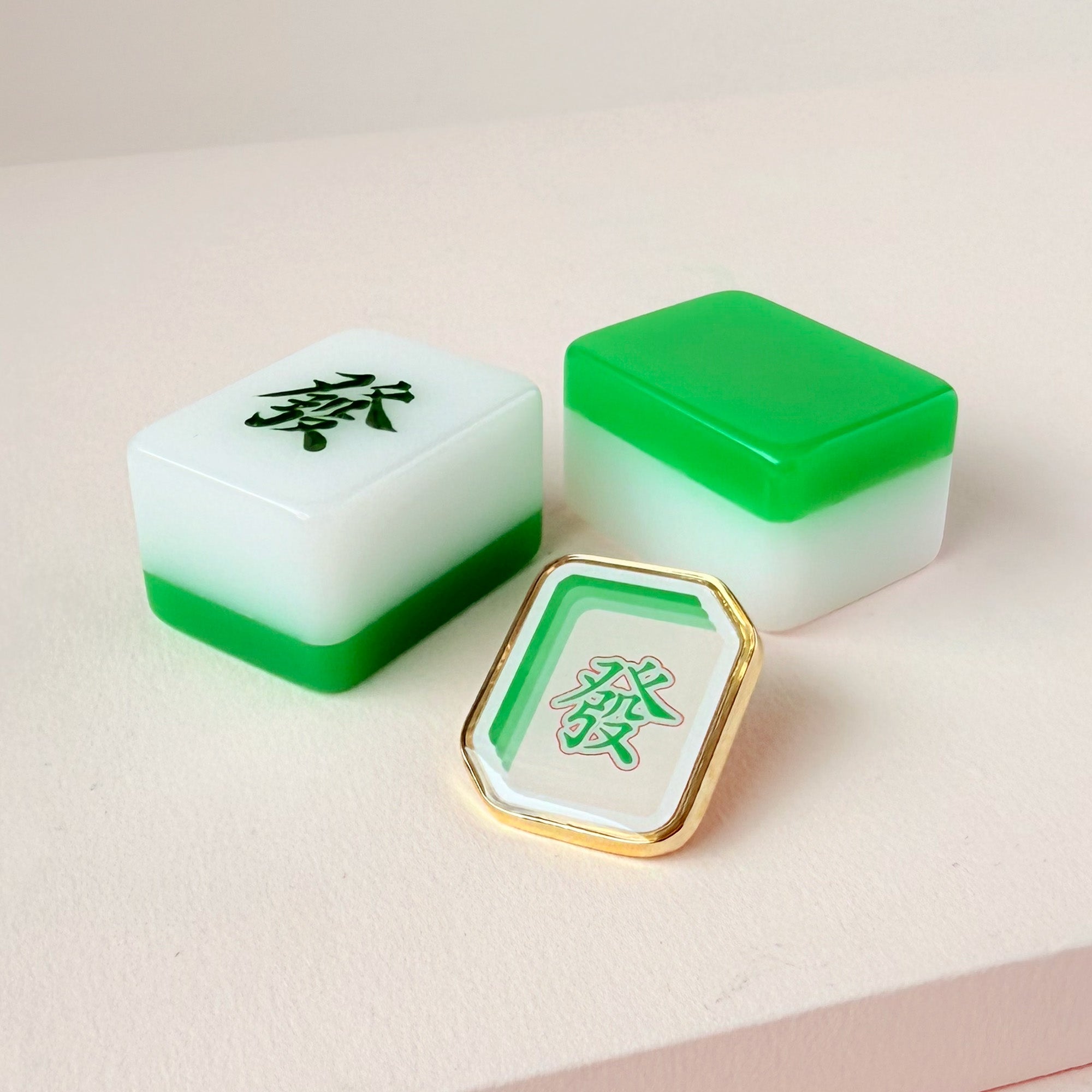 Mahjong fat tile lapel pin by I&