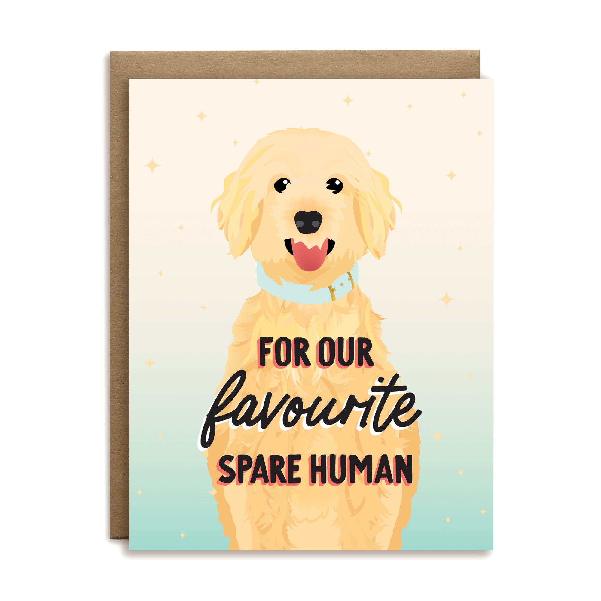 For our favourite spare human love greeting card by I&