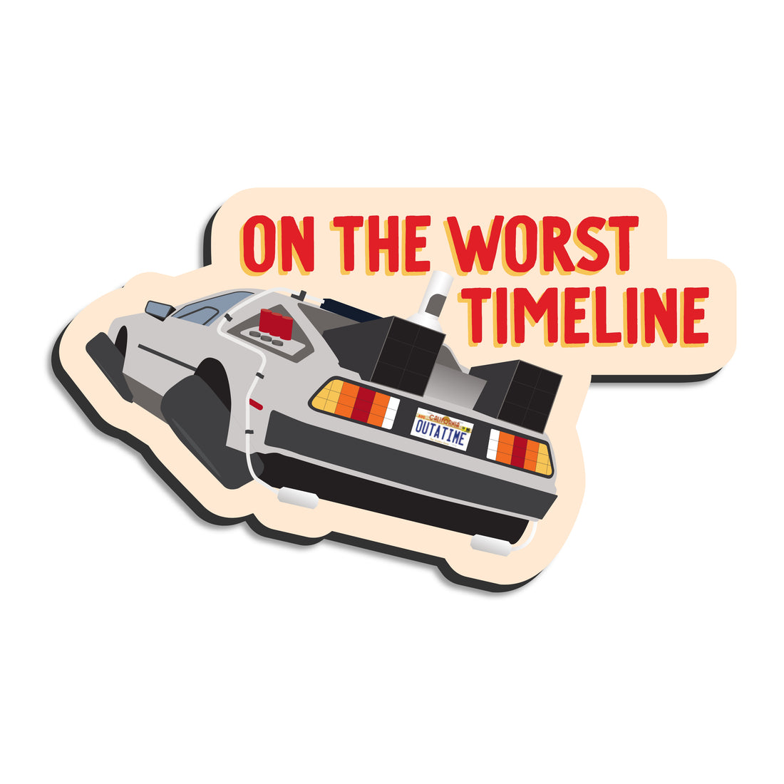On the worst timeline DeLorean magnet by I&
