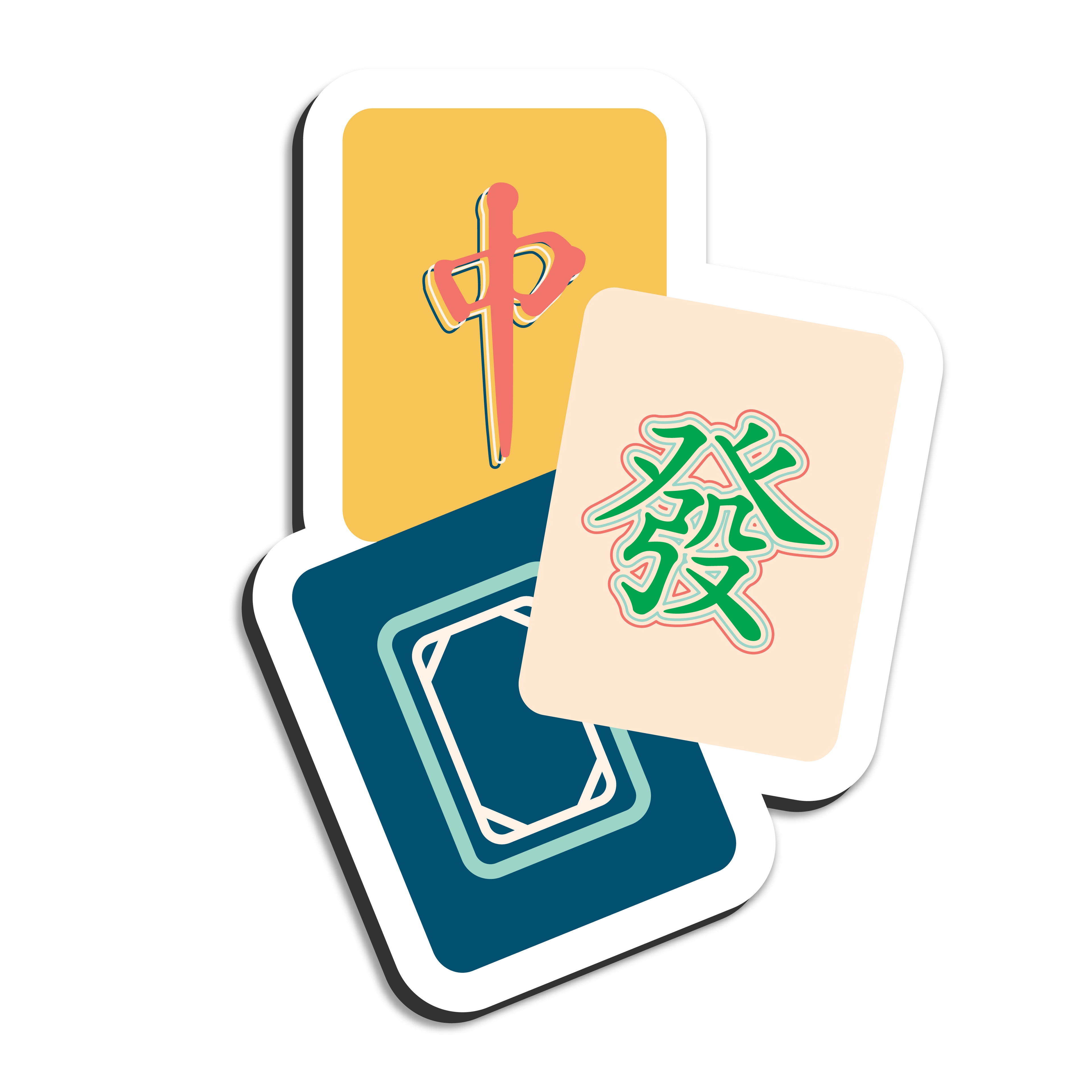 Mahjong 3 dragons magnet by I&