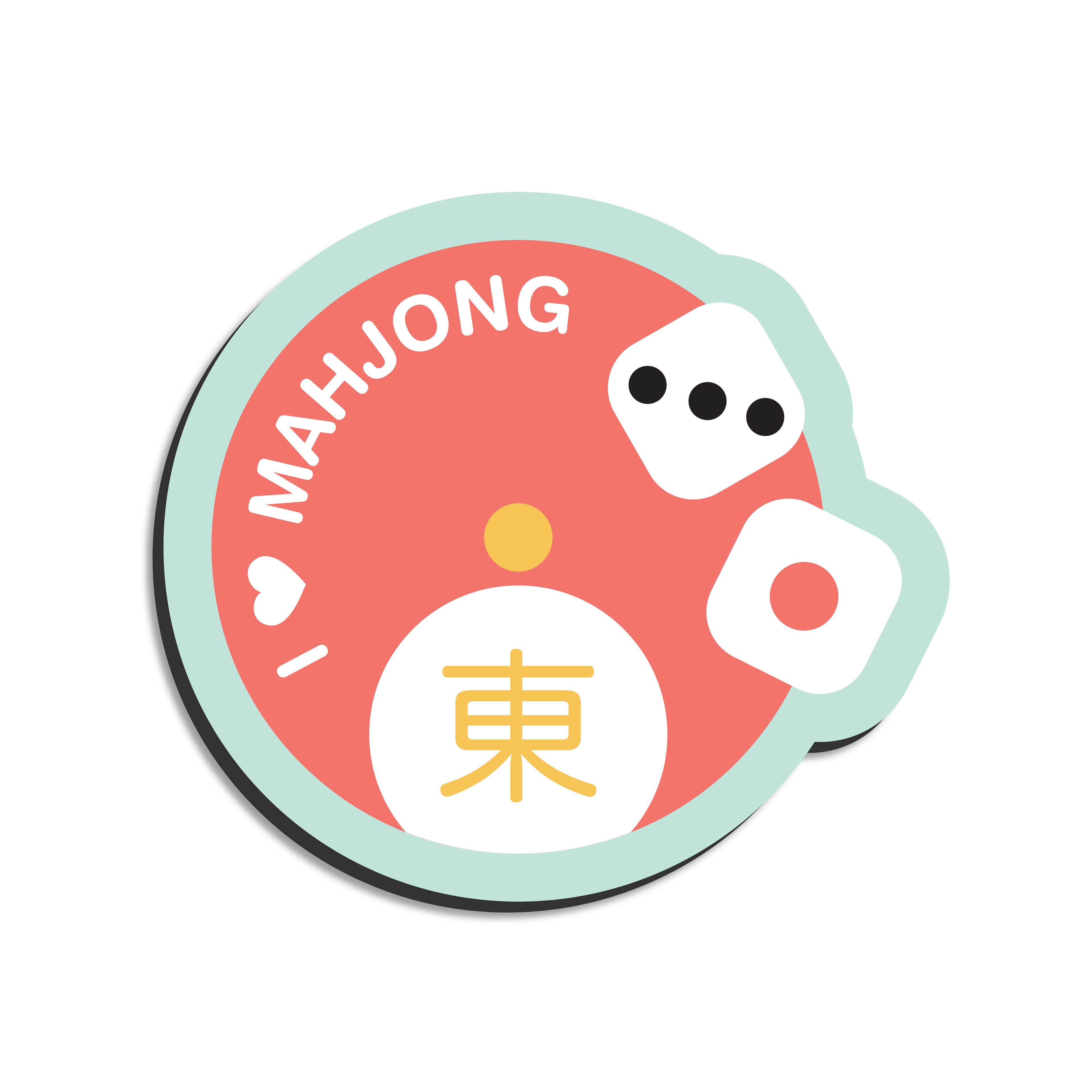 I heart mahjong magnet by I&
