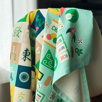 Mahjong tea towels by I&